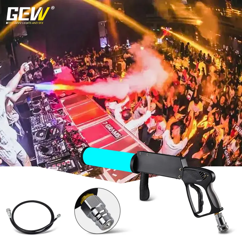 GEVV Professional Stage Machine Equipment Party Jet Cannon LED Co2 arma para boate Bar Dj