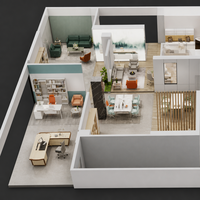 Service de rendu 3D pour bureaux : Visualisation et visite virtuelle pour une solution de rendu 3D réaliste de modèles de bureaux