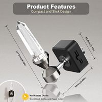 Veilleuse LED ZHILAI à brancher avec capteur de lumière, design moderne pour chambre à coucher – Veilleuse tour de cristal crépuscule-aube pour la méditation