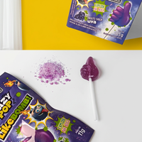 Sucette bonbon dure en forme de pouce avec bonbons pétillants saveur raisin, certifiée casher, nouveauté pour enfants, vente en gros