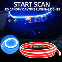 1.5M voiture bande externe coulant jour temps courant lumière clignotant pour voiture Center Grille LED modifié accessoires lumière