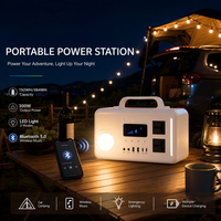 Station solaire portable RUNHANG CY-DC 300W/600W LiFePO4 12V avec sortie USB, lampe torche, compatible panneau solaire, onduleur à onde sinusoïdale pure