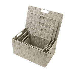 Conjunto de 3 piezas de tejido cosméticos Oficina Artículos cocina y <span class=keywords><strong>el</strong></span> hogar cesta de almacenamiento de caja de almacenamiento - Product Image 5