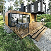 Maison conteneur à deux étages à l'aspect personnalisé, maison préfabriquée modulaire, bâtiments de jardin, bar mobile, maisons amovibles pour la famille