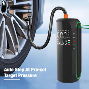 משאבת אוויר ניידת נטענת חשמלית דיגיטלית אלחוטית 12V לרכב עם סוללת גיבוי, מדחס אוויר עם כיבוי אוטומטי - Product Image 1