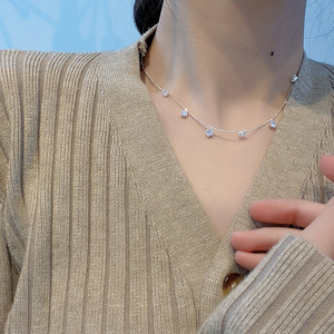 Collar de Plata de Ley S925 con Diseño de Princesa Sirena y Perla de Concha, Diseño de Nicho Dulce, Colgante de Alta Gama, Cadena para Clavícula - Product Image 5