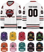 Uniforme de Hockey sobre Hielo Personalizado con Nombre y Números Bordados, Estilo Vintage con Cordones para Hombre
