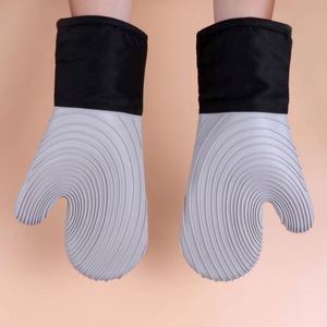 Premium Food Grade Silicone Oven Mitts Flexible <b>Hot</b> Dishes Trivets Heat Resistant Oven Gloves - Product Image 4