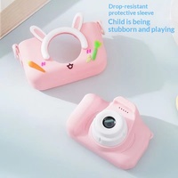 Appareil photo instantané miniature de style dessin animé pour enfants, vidéo, écran 2,0 pouces, matériau en gel de silicone, cadeau de Noël parfait pour
