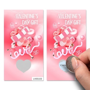 Scratch and Win <b>Card</b> Valentine's Day Digital Printing Coated Paper Hologram Layer Custom Scratch <b>Cards</b> Paper - Product Image 5
