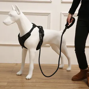 Arnés ajustable personalizado para perro grande, chaleco sin tirones, impermeable, Correa y arnés