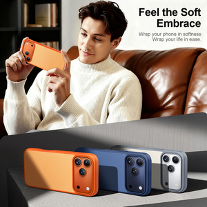 Custodia Antiurto in Silicone Liquido Acrilico <span class=keywords><strong>Arancione</strong></span> per <span class=keywords><strong>iPhone</strong></span> 17, 17 Pro Max, 17 Air, 16, 15, 14, 13, 12, <span class=keywords><strong>11</strong></span> Pro Max - Product Image 5