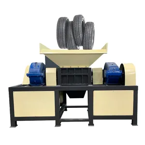 VANEST automatic double shaft scrap rubber tire truck tyre recycling shredder machine with shredder