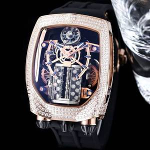 Montre à remontage manuel JC, cadran de haute joaillerie, idéale pour les hommes recherchant le luxe et les objets de collection, montre-bracelet confortable - Product Image 2