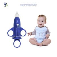 Dispositif de lavage nasal pour enfants en forme d'avion de dessin animé, nettoyeur nasal portable multicolore pour enfants pour la maison et les voyages