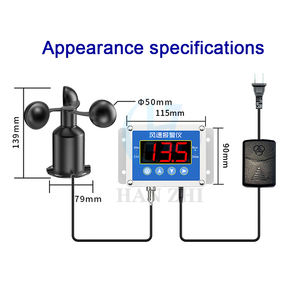 Grue à tour capteur d'alarme de vitesse du vent vitesse du vent et surveillance du vent enregistreur d'alarme anémomètre - Product Image 5