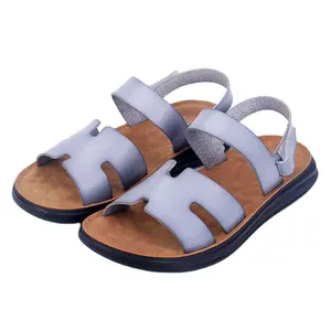 New wholesale affordable men's fashion sandals indoor and outdoor sports leisure sandals leather material rubber soled sandals