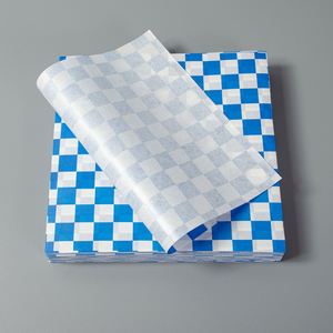 Printed Plaid <b>Greaseproof</b> <b>Paper</b> Chemical Pulp Unbleached Bread Parchment Baking <b>Paper</b> - Product Image 2