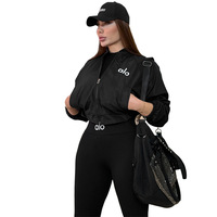 Y71636 Nouvelle veste décontractée à fermeture éclair brodée, élégante et polyvalente, séchage rapide, idéale printemps/automne