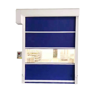 Porta Avvolgibile Rapida Automatica <span class=keywords><strong>in</strong></span> <span class=keywords><strong>PVC</strong></span> ad Alta Velocità con Finestra Trasparente <span class=keywords><strong>in</strong></span> Tessuto - Product Image 3