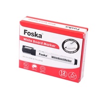 Marqueur pour tableau blanc Foska, pointe fine, effaçable à sec, 4 couleurs, marqueur blanc pour tableau blanc pour salle de classe avec corps en plastique