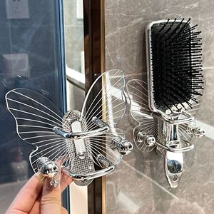 Acrylic Comb Holder Wall Mounted Hair Accessory Storage Hook For Bathroom Hair Tie Elastic Band Organizer - Product Image 2