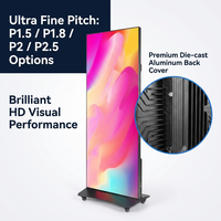 Pantalla LED para Póster, Tecnología GOB, Pantalla de Alta Definición, Empalme Multipantalla, Señalización Digital Plegable, Panel LED de Pie
