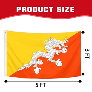 Oferta Especial, Envío Rápido, Bandera Personalizada de 90x150cm, Bandera Nacional de Bután, Reino de Bután, Dragón Truenador Druk, Poliéster 100D - Product Image 2