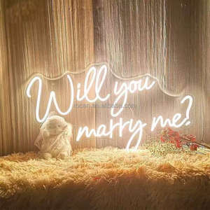 Letrero Luminoso Personalizado, Letrero <span class=keywords><strong>de</strong></span> Neón con Luz, Letrero <span class=keywords><strong>de</strong></span> Neón 'Será mi novia, ¿te casarías conmigo?' para Decoración <span class=keywords><strong>de</strong></span> Eventos y Fiestas - Product Image 6