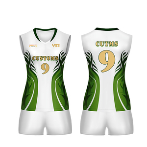 Uniformes de Voleibol Verdes Personalizados con Diseño Único, Conjuntos de Ropa Deportiva para Hombre, Camiseta de Voleibol - Product Image 1