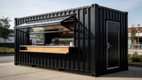 Conteneur Pliant Polyvalent pour Magasin Mobile, Espace d'Activités, Salons de Thé et de Café, Bar - Design Contemporain, Idéal pour Bureau Éphémère, Appartement, Ferme