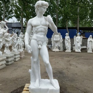 エジプト産ベージュ大理石の神々像、大理石の彫像と彫刻、カスタムベージュ大理石の男性像 - Product Image 5