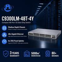Nuevo Switch Empresarial de Nivel Básico Network Essentials C9300LM-48T-4Y de 48 Puertos de Datos 4x25G con Uplink Fijo StackWise-320