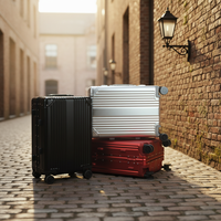 Mala de Viagem com Estrutura de Alumínio Totalmente Metálica, Várias Cores, Fechadura TSA, Rodas Silenciosas e Duráveis, Mala Rígida para Viagem