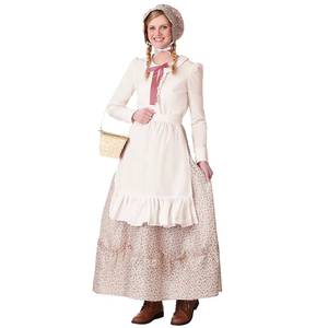 Vestido de Algodón Estilo Granja Campestre 2026 Nuevo Disfraz de Halloween de Maid, Loba o Abuela para Mujer Adulta, Envío Directo - Product Image 3