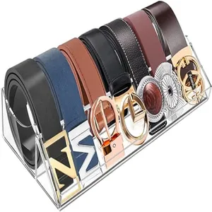 Acryl Riem Organizer 7 Compartimenten Riem Opberghouder Voor Kast Lade Display Standaard Voor Vlinderdas Sieraden Horloge