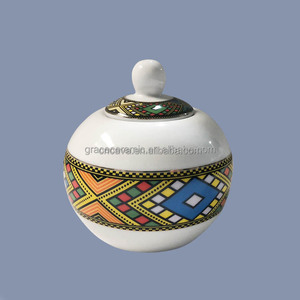 Juego de café tradicional etíope con rekebot, 17 piezas, nuevo diseño, 2021 - Product Image 4