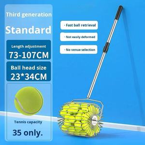 Recogedor de Pelotas de Tenis y Pickleball Portátil y Ligero de Acero Inoxidable con Rodillo Ajustable, Equipo para Recoger Pelotas - Product Image 4