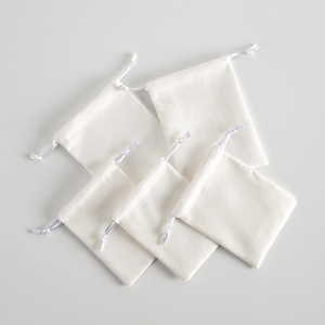 White Flannel <b>Drawstring</b> Bags 7x9 To 15x20 Cm Jewelry Packaging Gift Bags Rectangular Fabric Storage <b>Pouches</b> - Product Image 2