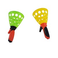 Jeu de lancer et de capture de balles pour enfants, lanceur en plastique avec balles, pour l'intérieur, l'extérieur, le jardin, jouet interactif familial