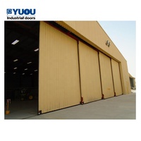 Puerta Industrial de Acero, Puerta Corredera Automática, Puerta para Hangar de Aviones, para Edificios Prefabricados de Almacenamiento de Aviones de Acero Ligero