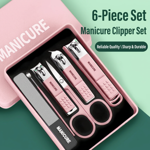 Ensemble de coupe-ongles en acier inoxydable 4 pièces, outils de manucure et de pédicure avec boîte cadeau, kit de toilettage portable - Product Image 2