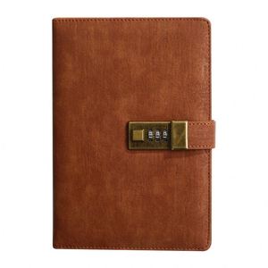 Carnet de codes vintage avec serrure, bloc-notes épaissi A5, journal créatif pour étudiant, papeterie cadeau - Product Image 1