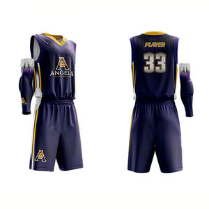 कस्टम ग्रीष्मकालीन बास्केटबॉल वर्दी सेट डिजिटल प्रिंट एंटी- यूव त्वरित शुष्क सांस लेने योग्य प्रदर्शन जर्सी और टीम के लिए शॉर्ट्स - Product Image 5