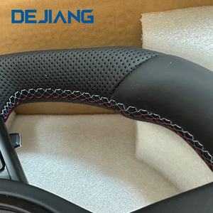 عجلة قيادة رياضية من الجلد الصناعي الأسود بالجملة لسيارات BMW طراز F10 F11 F20 F21 F22 F30 F31 F32 F36 لسلسلة <span class=keywords><strong>M</strong></span> الرياضية - Product Image 3