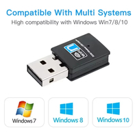 Adaptateur Wifi USB sans fil 300 Mbps, 802.11N, USB 2.0, récepteur Wifi, Dongle, carte réseau sans fil 300 Mbps pour ordinateur de bureau, ordinateur portable, Windows
