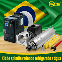 Kit de moteur de broche avec variateur de fréquence (VFD) pour machine de fraisage et gravure CNC à refroidissement par eau, 2,2 kW, 220 V/110 V, livraison gratuite au Brésil