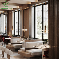 HUALIN Canapé de Restaurant Moderne de Luxe, Banquette d'Hôtel et de Café, Table et Chaises de Banquette pour Restaurant Thématique
