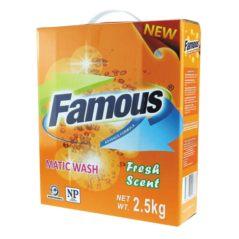 Detergente en polvo para lavadora, detergente en polvo de detergente para ropa de marca famosa, Etiqueta Privada, 30kg