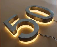 Alimentation électrique homologuée UL GFace pour enseignes lumineuses 3D à LED rétroéclairées, lettres métalliques étanches à halo lumineux pour une installation extérieure sécurisée